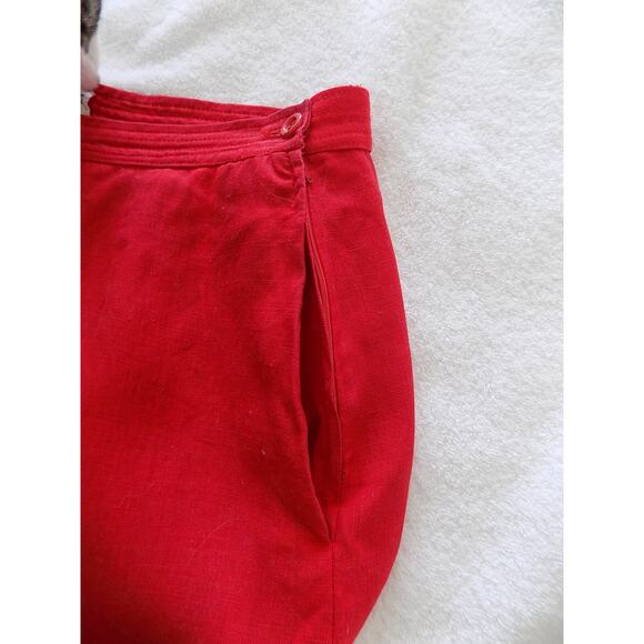 Vintage Valentino red a line skirt size 8 EUR 42 - Picture 5 of 6